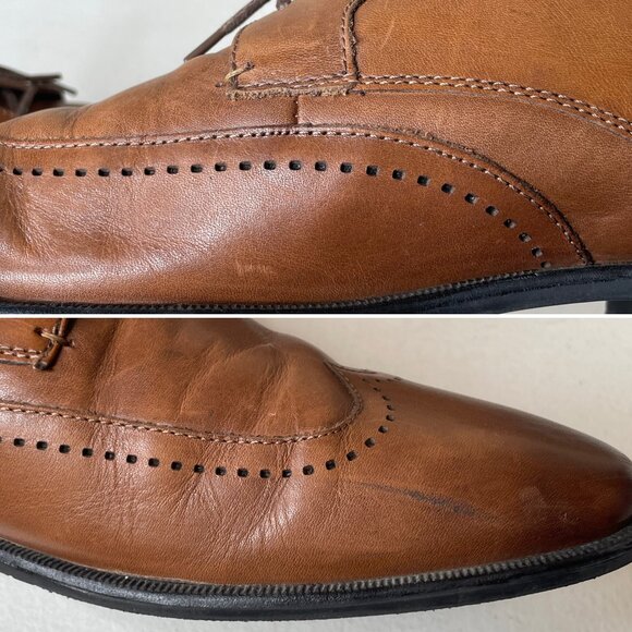 Stacy Adams Mens Leather Wingtip Oxford Shoes Size 9.5 - Picture 11 of 16